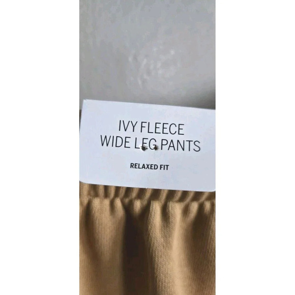 Pink Wide Leg Pants Womens SP Tan Relaxed Fit Ivy Fleece Victoria’s Secret NWT - Picture 7 of 8